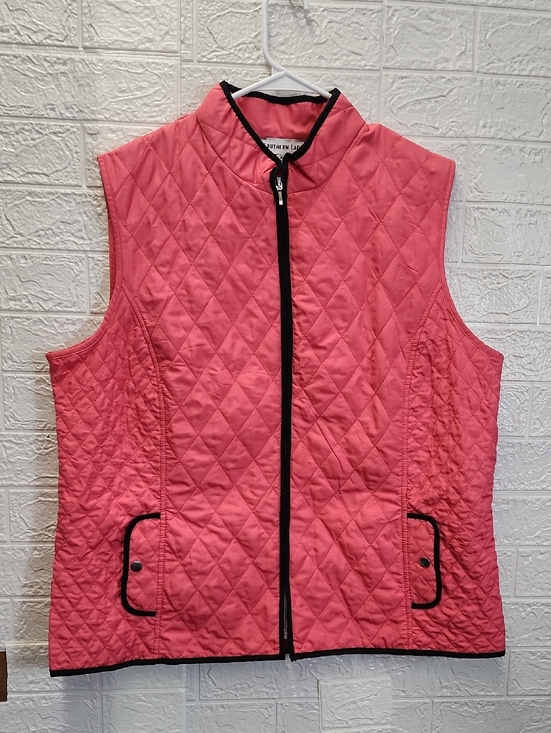 Southern Lady Jackets & Blazers - Southern Lady Quilted Coral Pink Sleeveless Vest